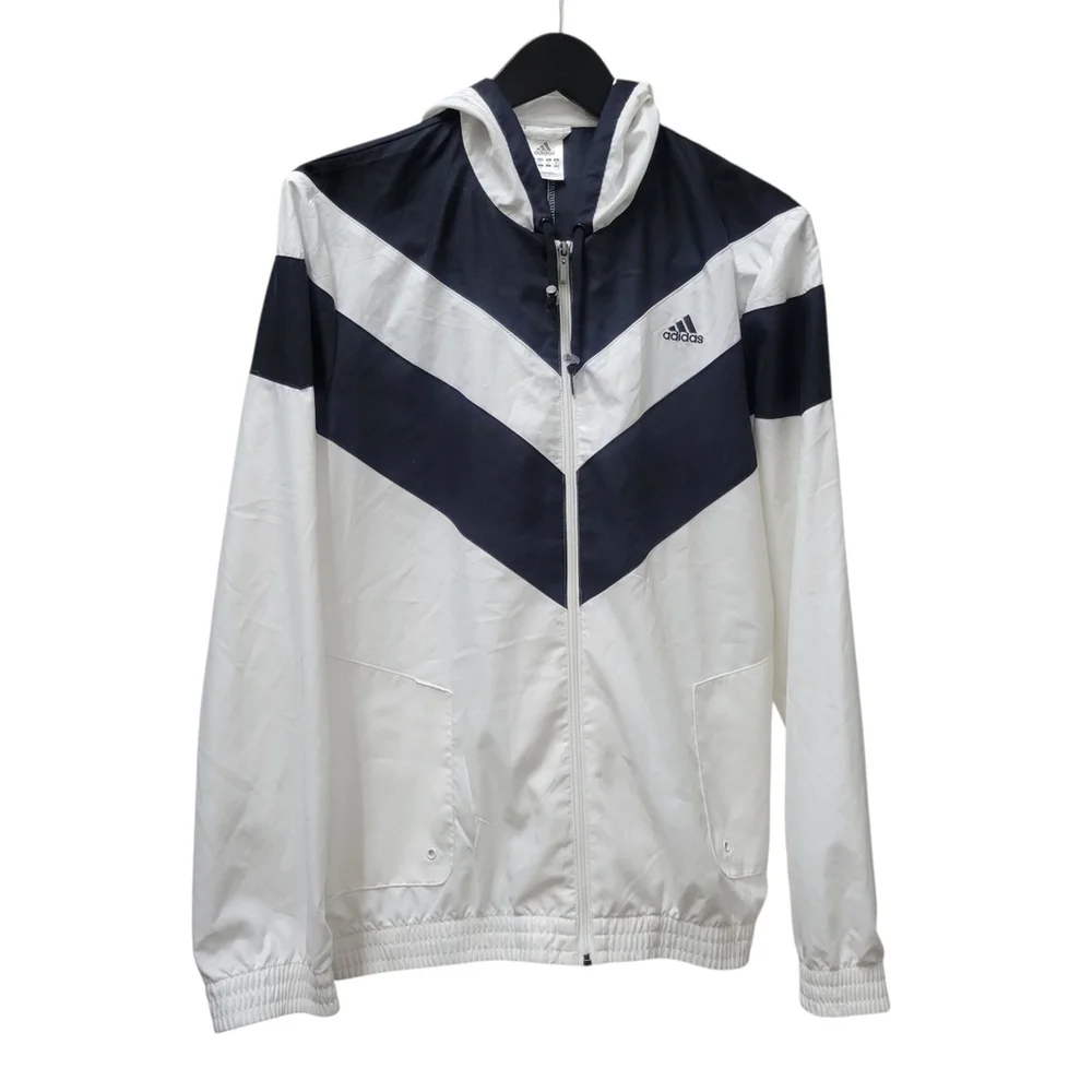 Adidas Men's Colorblock Full-Zip Hoodie Windbreaker Size XL Excellent Condition